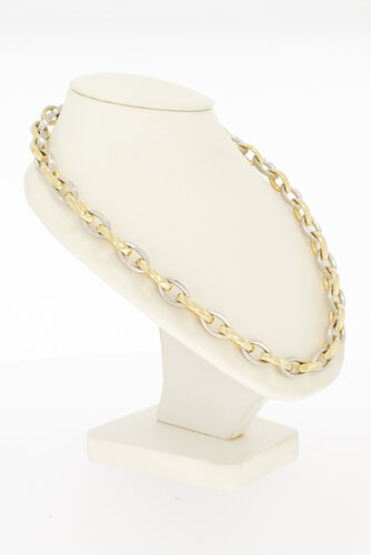 14 karaat bicolor gouden ketting - 45,5 cm