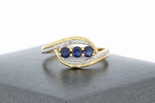 9 karaat dames Saffier ring - 16,6 mm 9 karaat dames Saffier ring - 16,6 mm