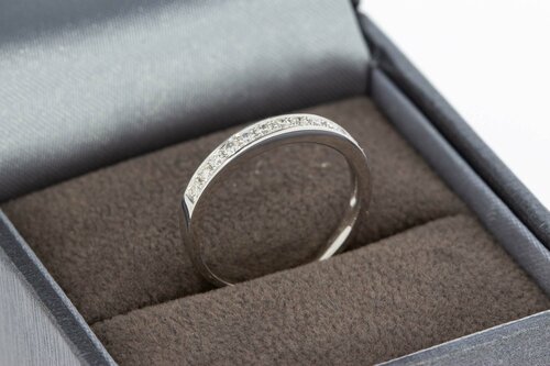 9 karaat (wit) aanschuifring - 15,5 mm 9 karaat (wit) aanschuifring - 15,5 mm