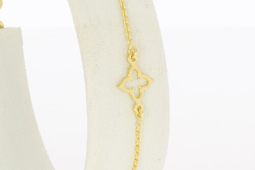 9 karaat fantasie dames armbandje - 18,5 cm