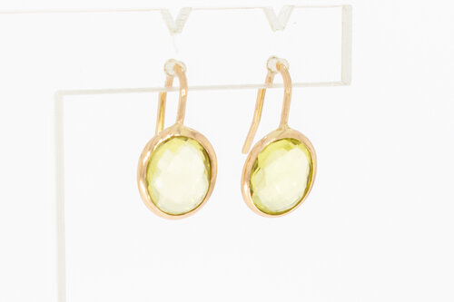 14 karaat gouden Citrien hanger - 1,9 cm