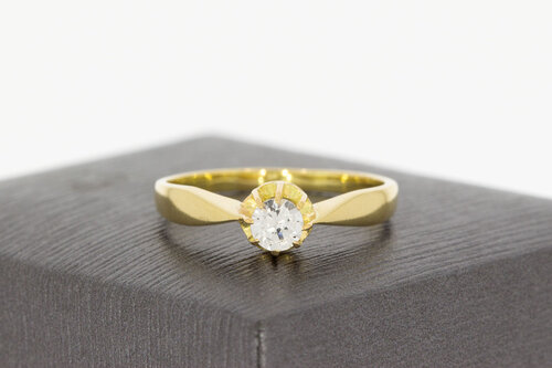 14 karaat gouden vintage ring - 17,2 mm
