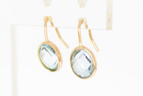 14 karaat gouden Topaas hanger - 1,9 cm