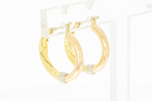 18 Karaat tricolor goud Creolen - 2,1 cm