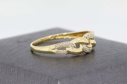 14 karaat ring met Diaman - 18,7 mm