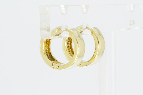14 Karaat Klap creolen geel goud - 1,4 cm