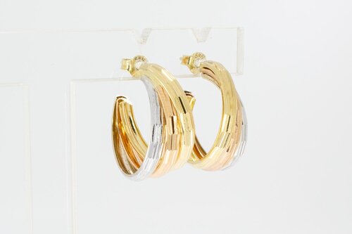 Brede 14 Karaat goud  Creolen - 2,2 cm