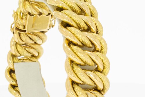 18 karaat gevlochten armband - 21,2 cm