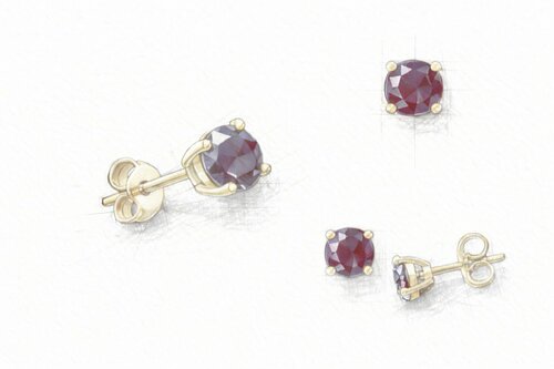 Robijnen oorstekers van witgoud laten maken | ANRO Juweliers