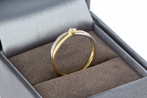 9 karaat solitair Zirkoniaring - 16,3 mm