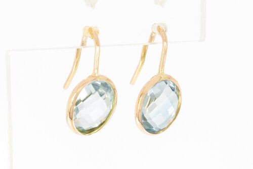 14 karaat gouden Topaas hanger - 1,9 cm