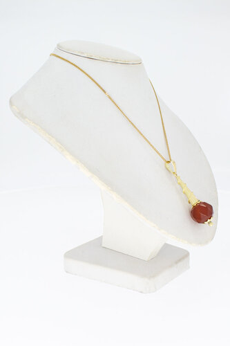 14 Karaat gouden Vintage Carneool hanger