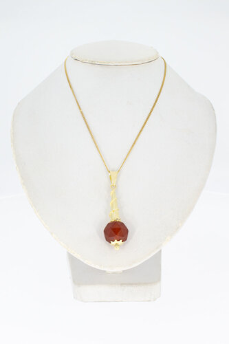 14 Karaat gouden Vintage Carneool hanger