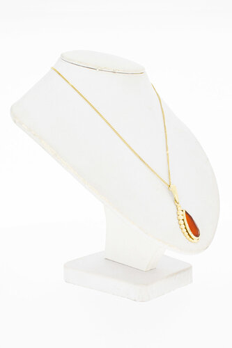 14 Karaat geelgouden Carneool hanger