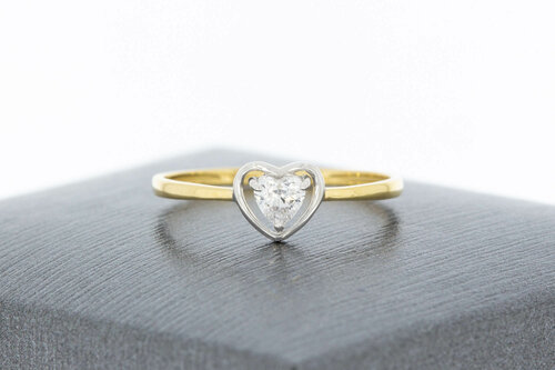 9 karaat dames hartjes ringetje - 15,4 mm