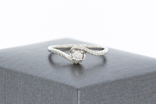 9 karaat dames diamant ringetje - 15,8 mm