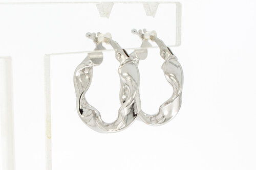 Witgouden 18 karaat Creolen - 1,8 cm