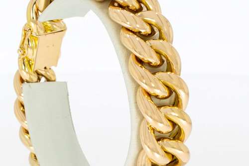 Gourmet armband 18 karaat goud - 19,4 cm