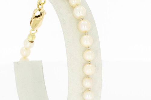 14 Karaat goud Parel armband - 21,5 cm