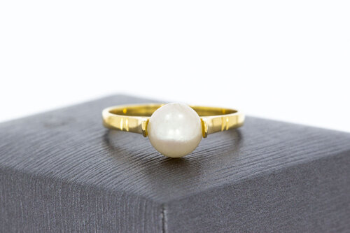 18 Karaat gouden Parel ring  - 18,2 mm