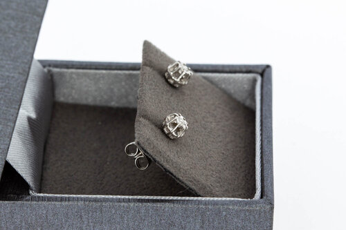 14 karaat gouden Diamant Oorstekers - 0,5 cm