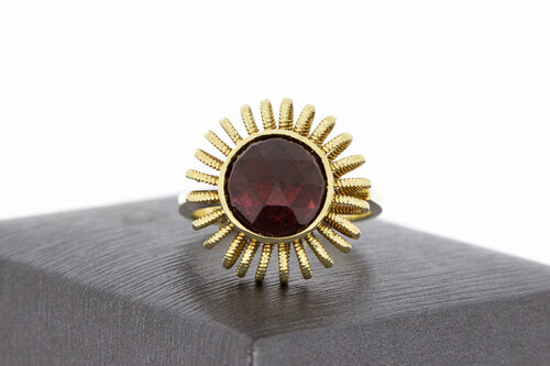 Vintage Granaat Ring 14 Karaat - 17,6 mm