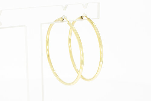 14 Karaat goud dames oorringen -  4,1 cm