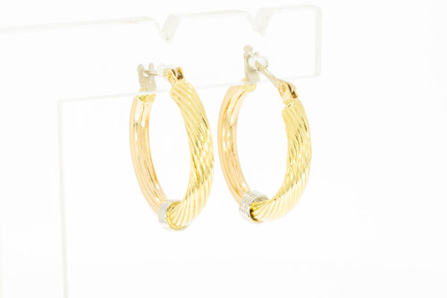 18 Karaat tricolor goud Creolen - 2,1 cm