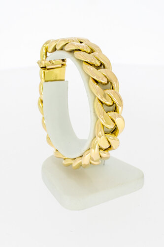 Gourmet armband 18 Karaat geelgoud - 18,7 cm