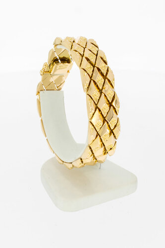18 Karaat geel gouden vintagearmband - 19,5 cm