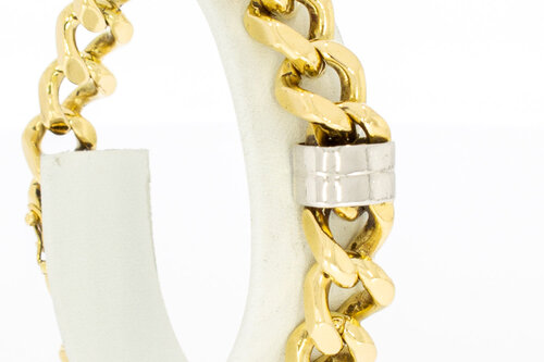 Gourmet armband 18 Karaat bicolor goud - 19,5 cm