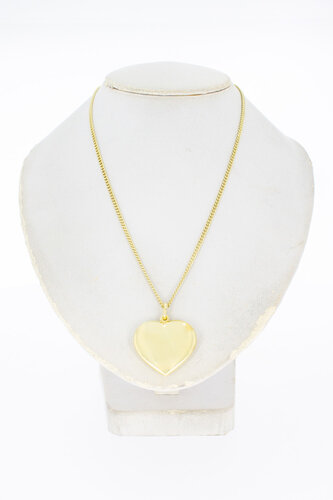 14 Karaat gouden Hartjes ketting hanger - 2 cm