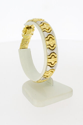 18 Karaat bicolor Koningsarmband - 19,1 cm