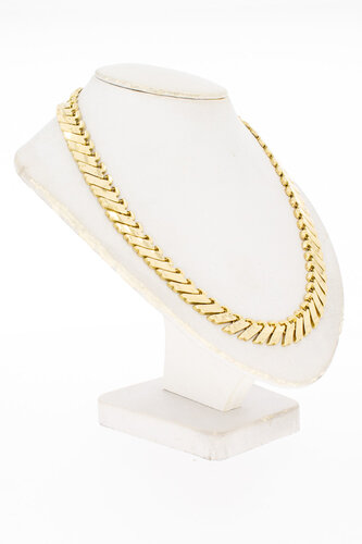 14 Karaat gouden Staafjes Collier - 42,5 cm