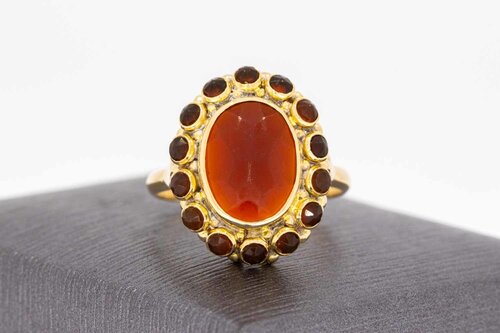 14 Karaat Vintage Carneool ring - 18,4 mm