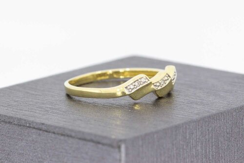 Bicolor 14 Karaat Diamant ring - 17,9 mm