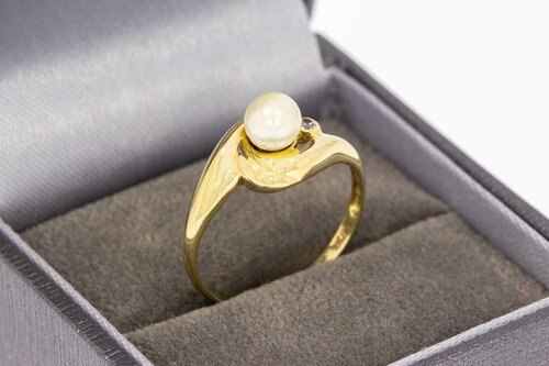 14 Karaat gouden Parelring - 18,1 mm