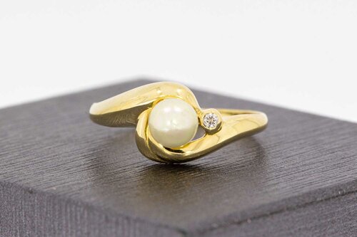 14 Karaat gouden Parelring - 18,1 mm