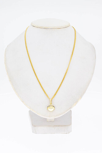 14 Karaat gouden hanger met Zirkonia