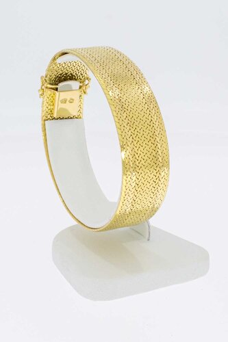 18 Karaat gouden brede armband - 18,2 cm