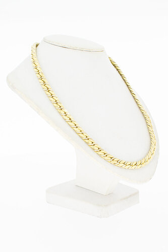 Gevlochten ketting 18 Karaat goud - 44,7 cm
