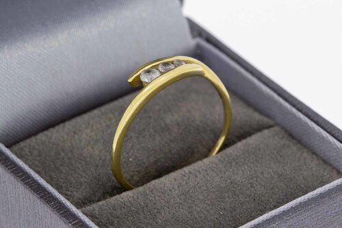 14 Karaat goud diamant Slagring - 19,8 mm