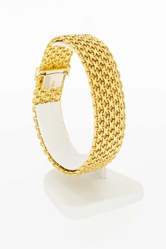 Brede 14 karaat Vintage armband - 20,1 cm