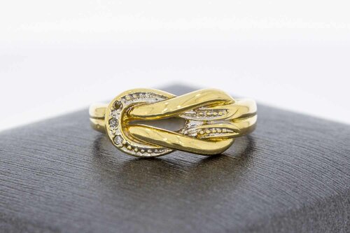 Diamantring 18 Karaat goud - 16,3 mm