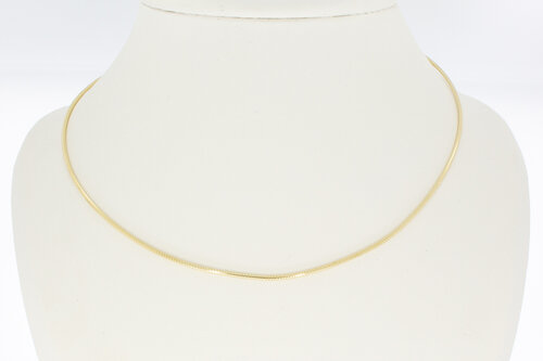 Omega ketting 14 karaat goud - 44,5 cm