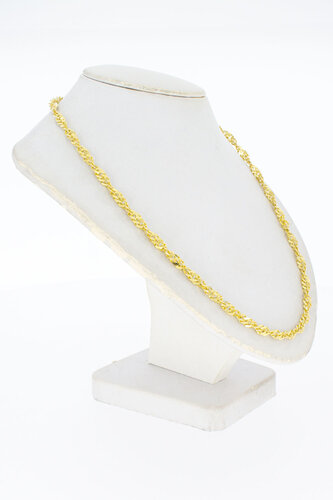 Getordeerde 14 karaat gouden ketting - 51,1 cm