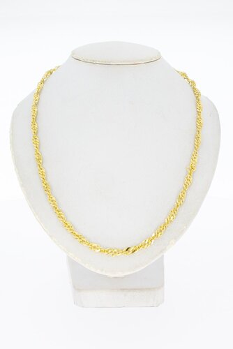 Getordeerde 14 karaat gouden ketting - 51,1 cm