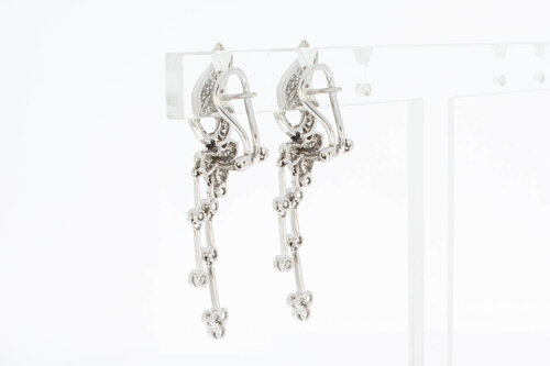 18 Karaat diamanten oorclips - 4,5 cm