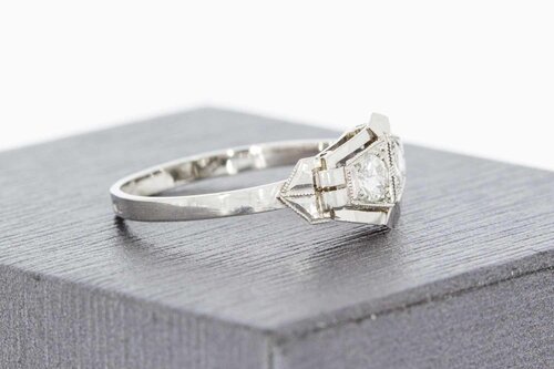 18 Karaat goud diamant ring - 17,8 mm