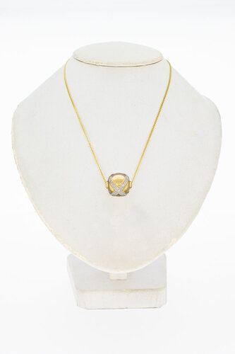 Diamant ketting hanger 18 Karaat - 1,5 cm